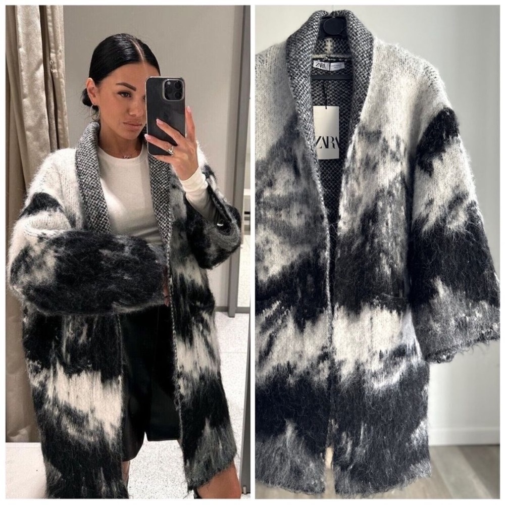 NWT Zara open front sweater jacket